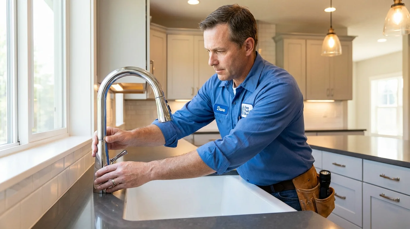 Kitchen faucet installation by Johns Plumbing LLC in Saltillo